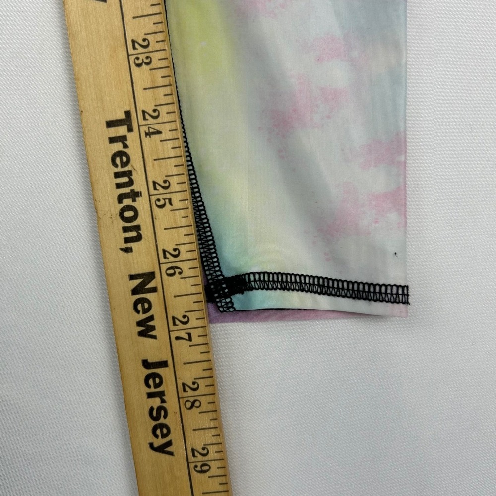 Teeki Northern Lights Galaxy Moose Yoga Leggings Pink Purple Blue Womens Medium - Picture 8 of 9